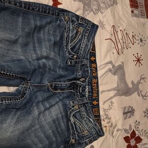 Rock Revival Blue Jeans Size 29 Waist 32 Inseam